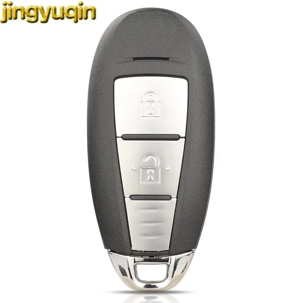 Jingyuqin 2/3 Buttons Smart Keyless Entry Car Key Fob Shell For Suzuki Alivio Vitara SX4 Swift S-cross Remote Case Styling