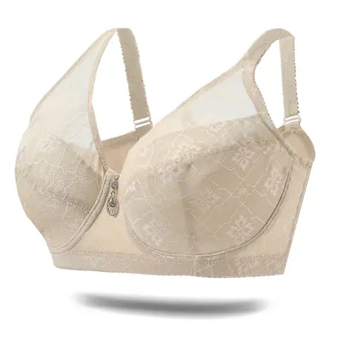 Enorme sujetador de mujer talla 38-54 copa completa D E F G lencería de algodón Sexy encaje minimizador Push Up Top acolchado Bralette con aros ropa interior