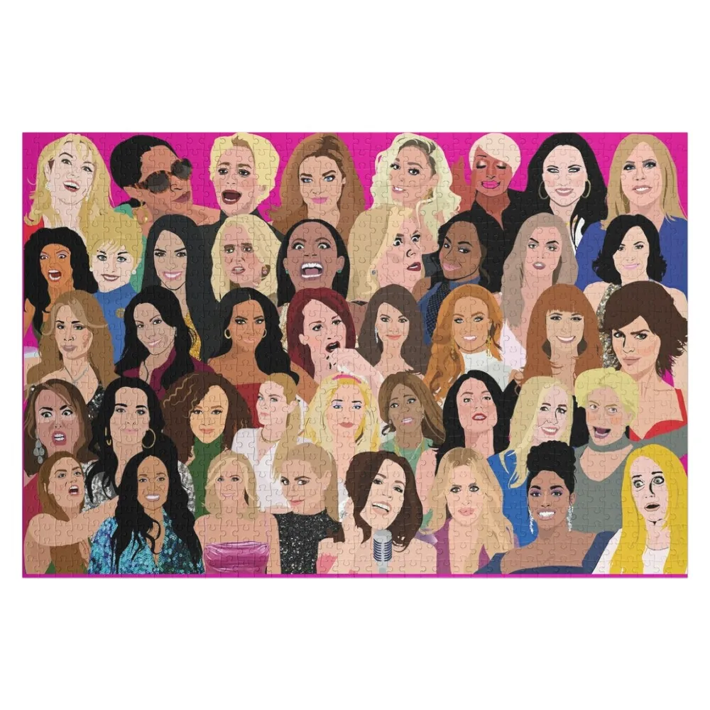 

Real Housewives Montage (RHONY, RHOBH, RHOA, RHONJ, RHOP, RHOC, RHOSLC, RHOD, VPR) Jigsaw Puzzle Name Wooden Toy Puzzle