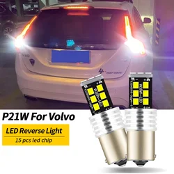 2pcs P21W Rear Reversing Light LED 1156 BA15S 7056 LED Bulbs Backup Reverse Lamp For Volvo XC60 XC90 V70 S80 S40 S60 V60 C30 V50