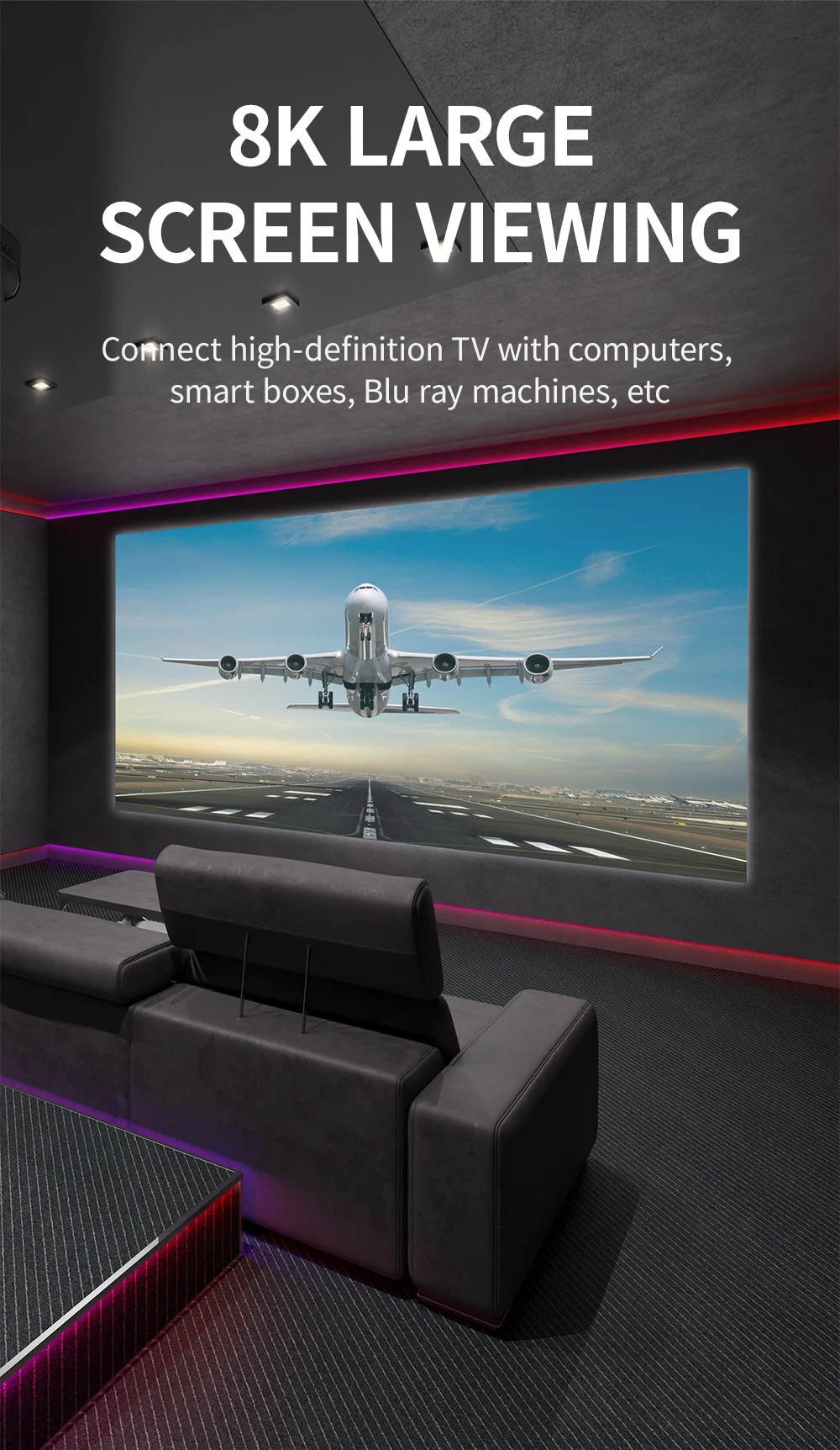 48Gbps HDMI 2.1 Kabel 8K@60Hz 4K@120Hz UHD HDR Hochgeschwindigkeits-8k-HDMI-zu-HDMI-Kabel für 4k HDMI HDTV Gaming-Monitor und mehr – Detail 10