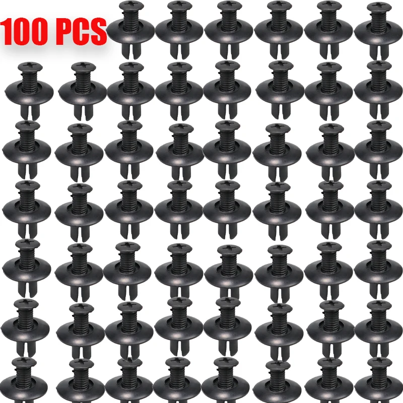 

100PCS Fastener Clip Car Fender Plastic Push Rivets Retainer Clip Fixed Clamp Plastic Rivets Fasteners Screw Auto Fastener Clip