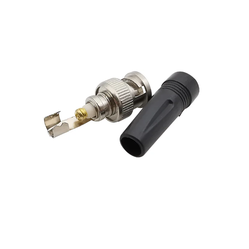 Adaptateur mâle BNC sans soudure, connecteur de prise BNC pour caméra CCTV, surveillance, câble RG59