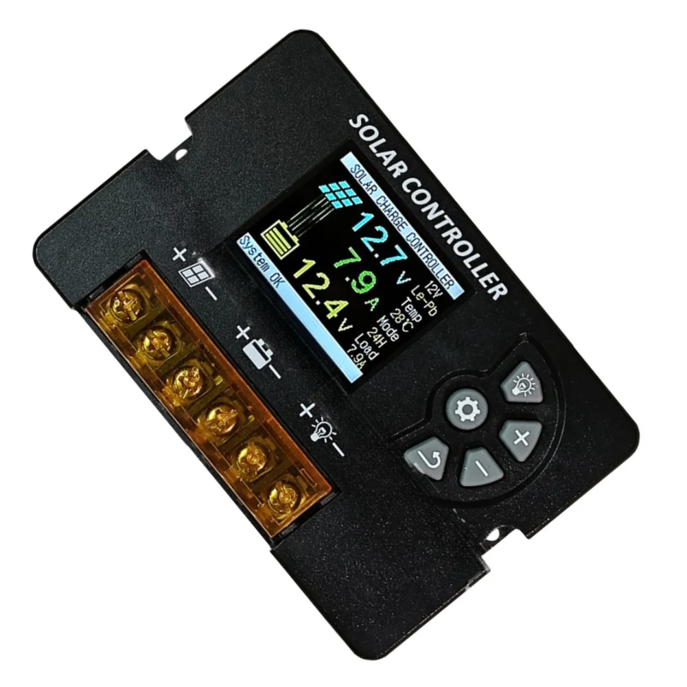 LCD For Solar For Charge Controller Designed for Backup Power Solutions with Memory Function and USB Charging Port 12V 24V