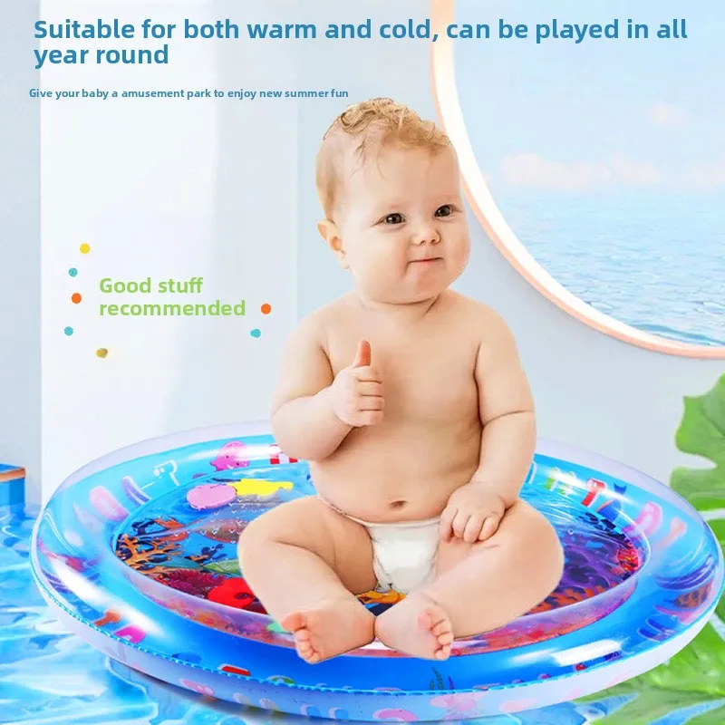 Baby Water Play Mat Summer Children Cooling Pad Early Childhood Prone Activity Toys Hairtail Sea Ocean Sensory Water Toys