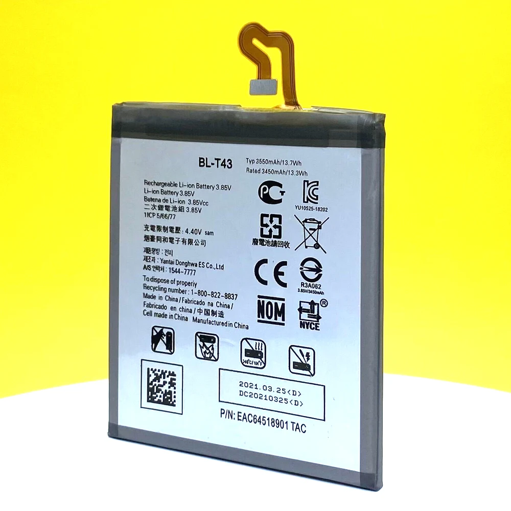 100% NEW 3550mAh BL-T43 For LG G8S ThinQ LM-G810 High Quality Battery+Tracking Number