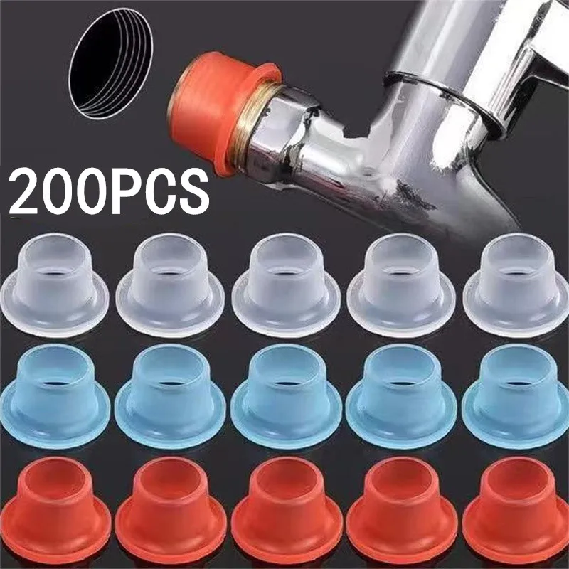 10-200PCS Random Color Faucet Leak-proof Sealing Gasket Washer Silicone Raw Belt Rubber Pipe Hose Prevent Dripping Leakage Plug