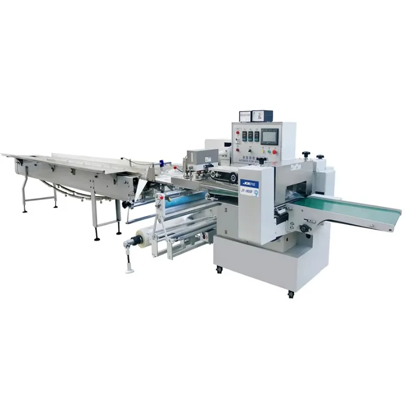 Customize Automatic Pillow Packaging Machinery for Sanitary Napkins Industrial Parts Cartons Trays and Other Regular Objects