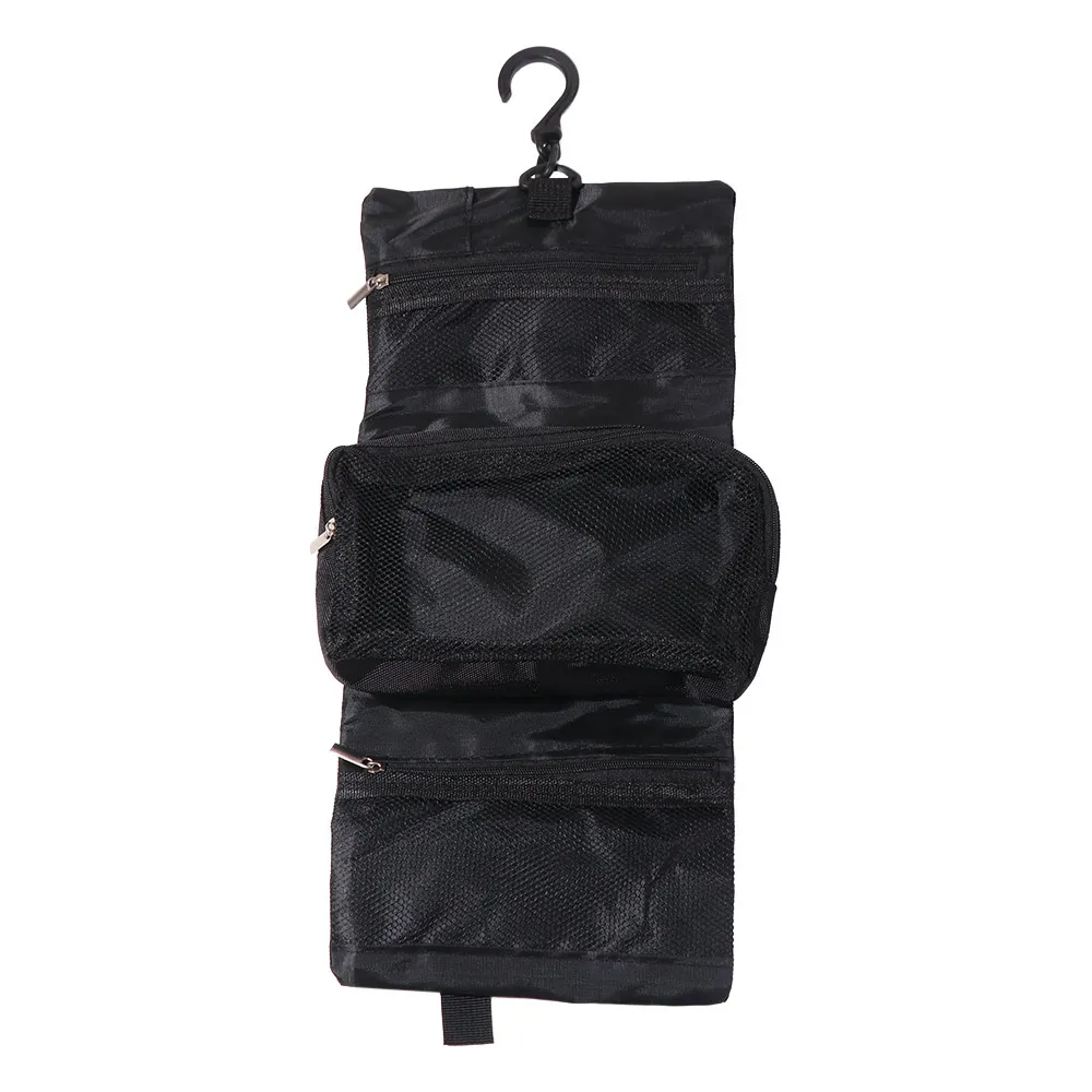 Japanese Style Snap Folding Toiletry Bag With Hook Space Saving Toiletries Storage Bag Hanging Convenient Men Cosmetic Bag Bath