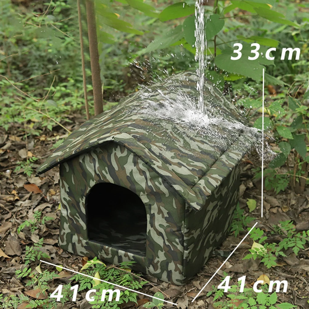 Outdoor Waterproof Cat Bed Dog Houses Winter Tent Indoor Outdoor Cold-Proof Nest For Small Medium Dog Cat Pet Animal Accessories