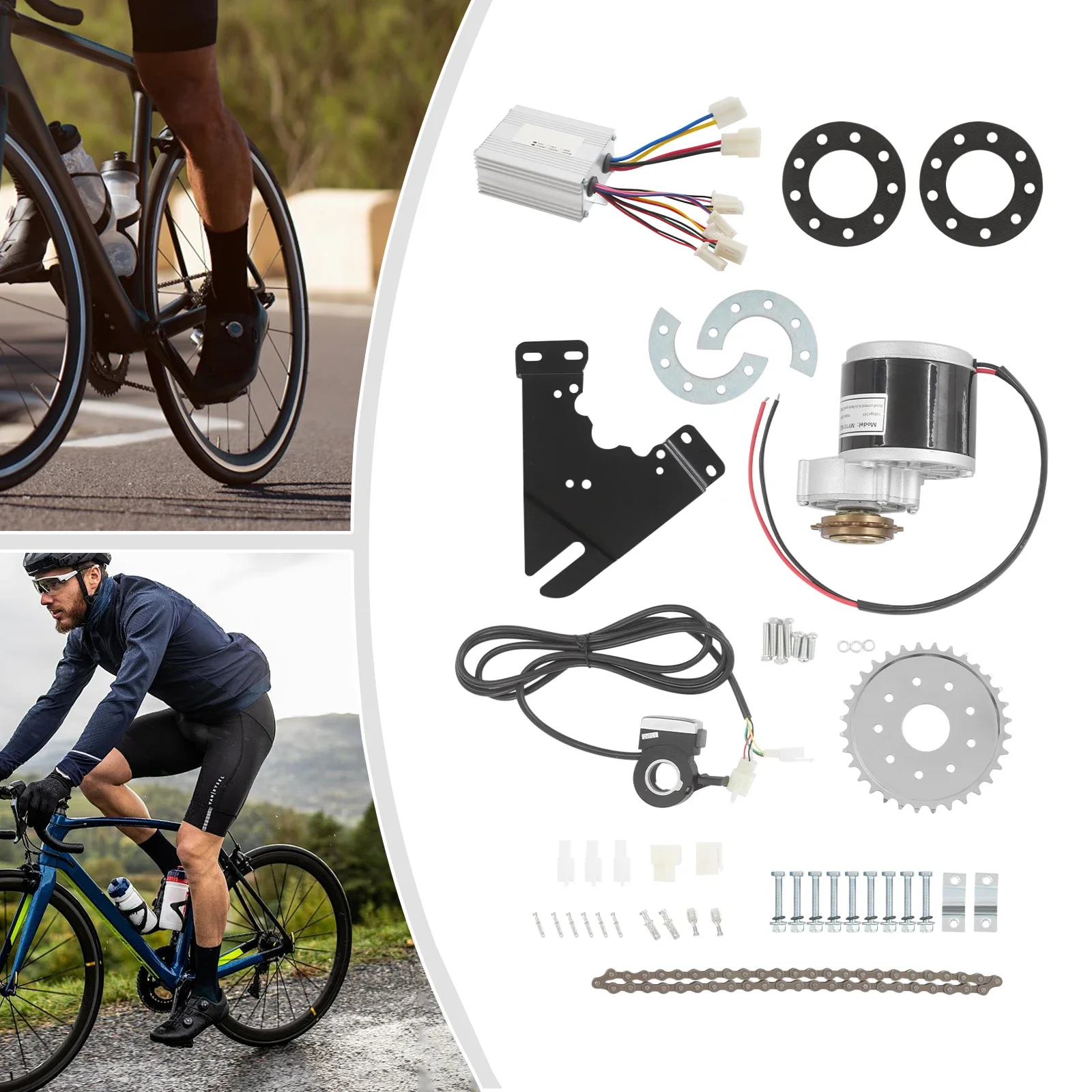 

24V 350W E-bike Electric Bike Motor Conversion Kit Metal Electric Bike E-Bike Conversion Set Accessory Stable Performance