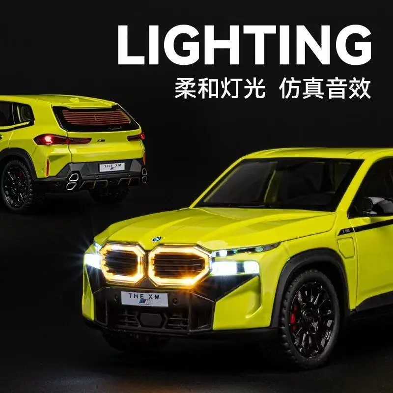 1:24 BMW THE XM High Simulation Diecast Metal Alloy Model car Sound Light Pull Back Collection Kids Toy Gifts A638
