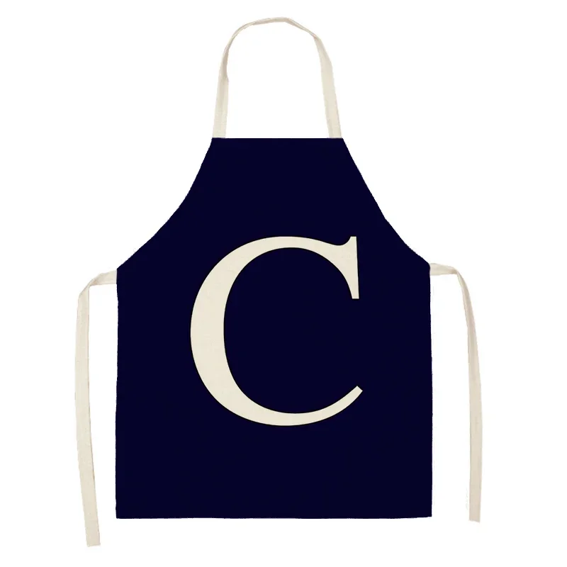 Home wreath Letter Pattern Apron Women Men child Linen Stain Resistant Apron Cooking Household Cleaning Tool Kitchen Utensils