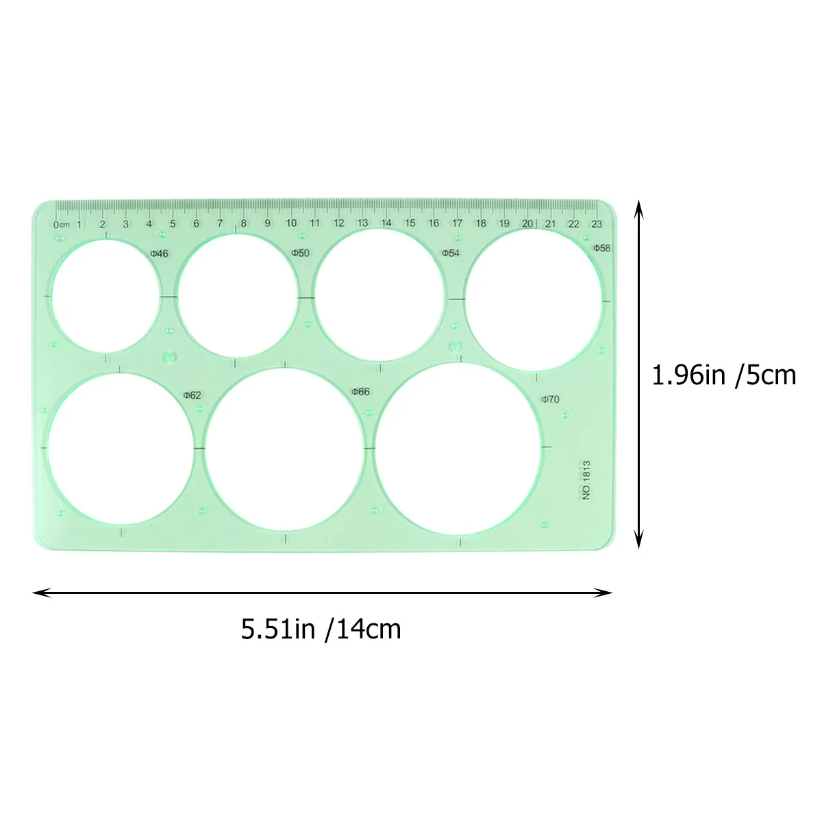 3pcs Transparent Drafting Rulers Set with Metric Scale – Circles, Ellipses, Squares for Art & Design