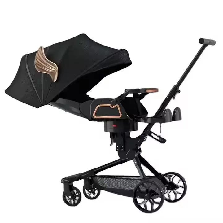 

New Baby Stroller Can Be Customized Lightweight Shock Absorbent Folding Baby Stroller Can Sit and Lie Two Way Stroller