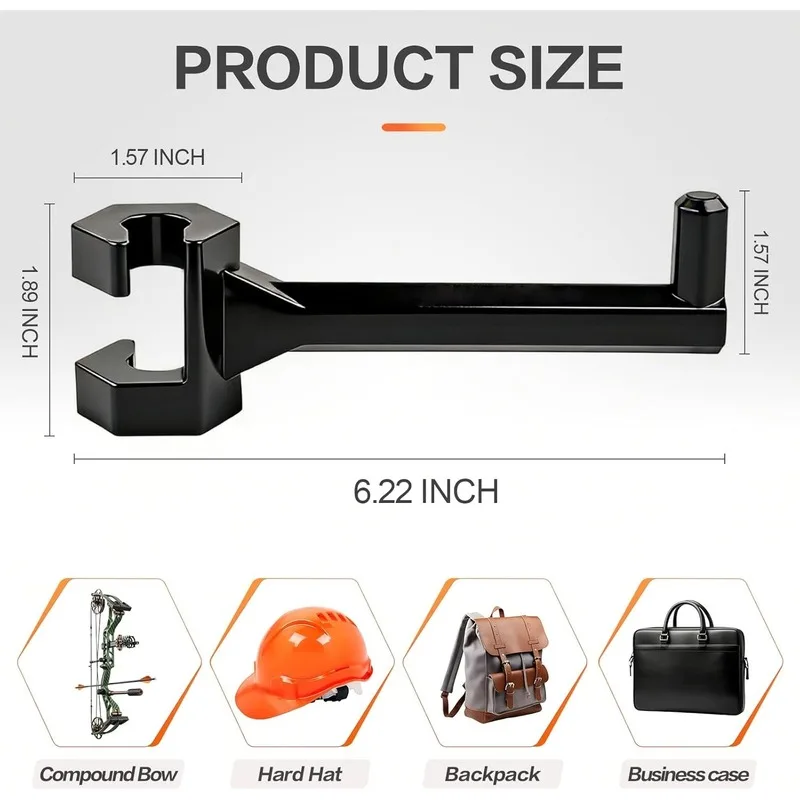 Car Headrest Bow Holder Portable Bow and Arrow Storage Rack Vehicle Seat Mount Hanger for Archery Hunting Equipment Organization