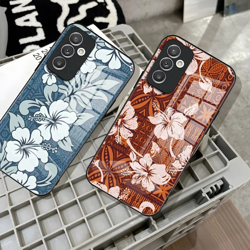 Maori Samoan Polynesian Tribal Phone Case For Samsung A34 A52 A14 A21 A71 A20 A31 A12 A51 A40 A32 A72 A30 A54 Glass Cover