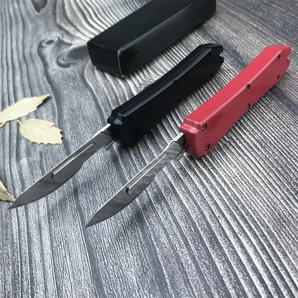 حار في الهواء الطلق سكين جيب قابل للطي 440C شفرة معبأة 10 شفرات قابلة للإزالة EDC أداة القطع المحمولة الإنقاذ سكين الدفاع عن النفس هدية #3