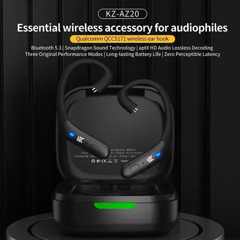 KZ AZ20 Ear Hook Wireless Bluetooth 5.3 Earphones Upgrade Cable Music Headphones Sound Technology AptX HD Headset Line