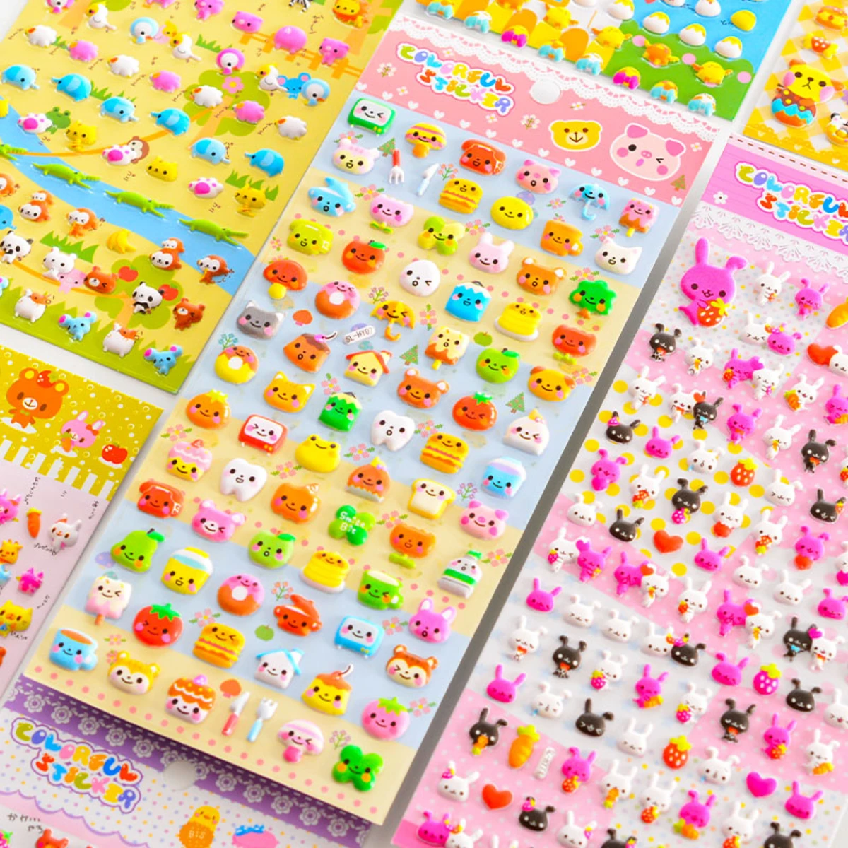 6 Pcs/set Kawaii Lovely Small Animals Foam 3D Decorative Stationery Stickers Scrapbooking DIY Diary Album Stick Mini Stickers