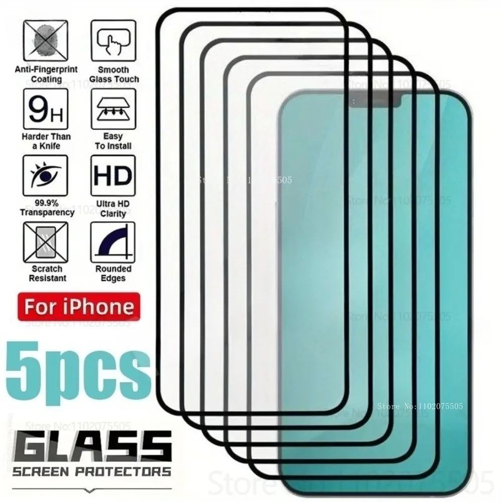 5Pcs 9D Tempered Gl…