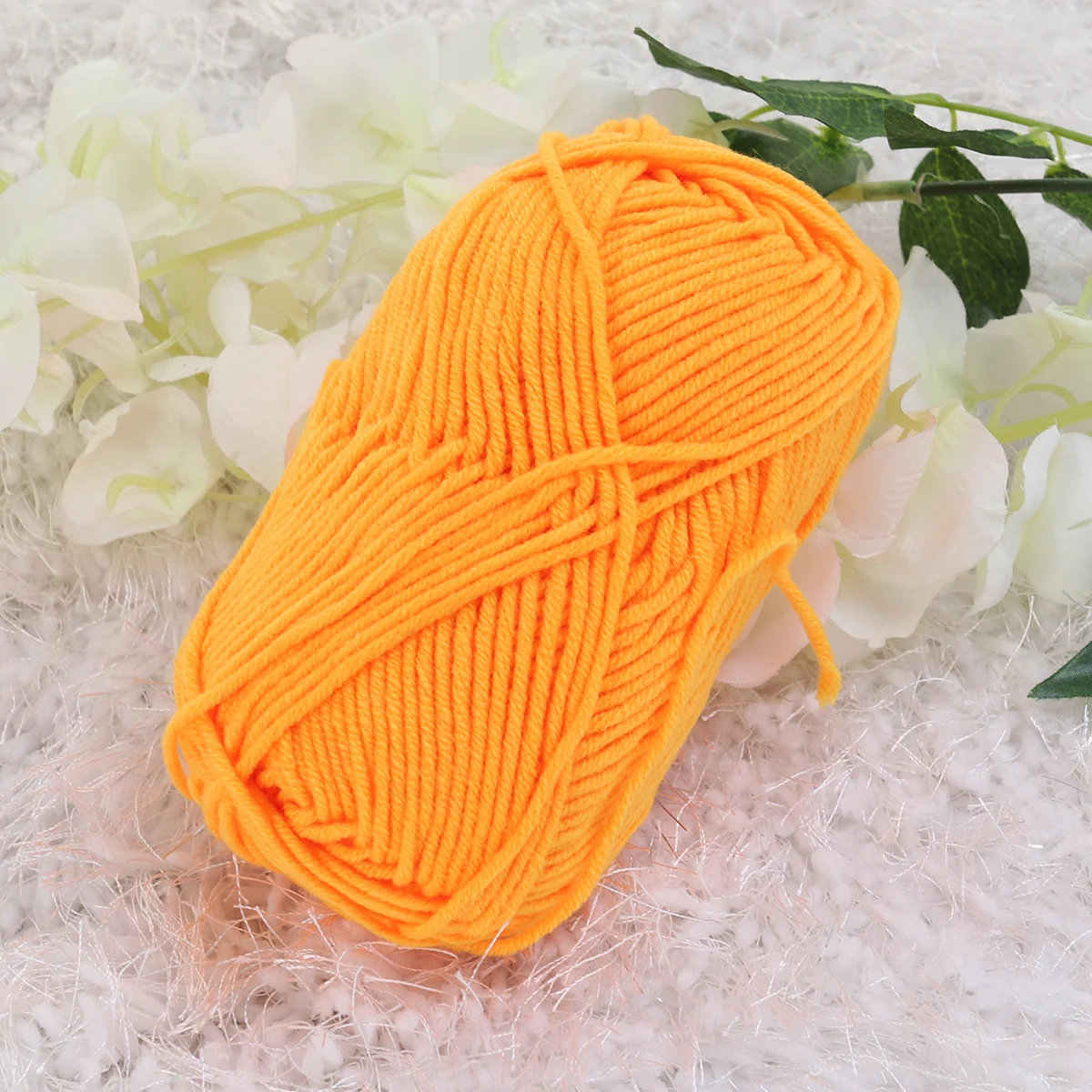 

50G Milk Cotton Yarn Chunky Knitting Wool For Crochet Hand Weaving Hat Scarf Diy Warm Spinning Wet Felting Cotton Yarn Craft