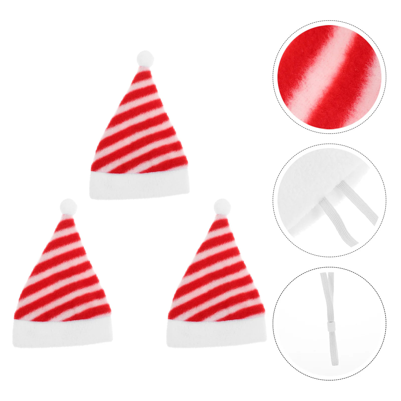 

3Pcs Pet Dog Cat Christmas Hats Festive Party Headwear Cosplay Costume Accessory for Holiday Photo Event Gift Idea