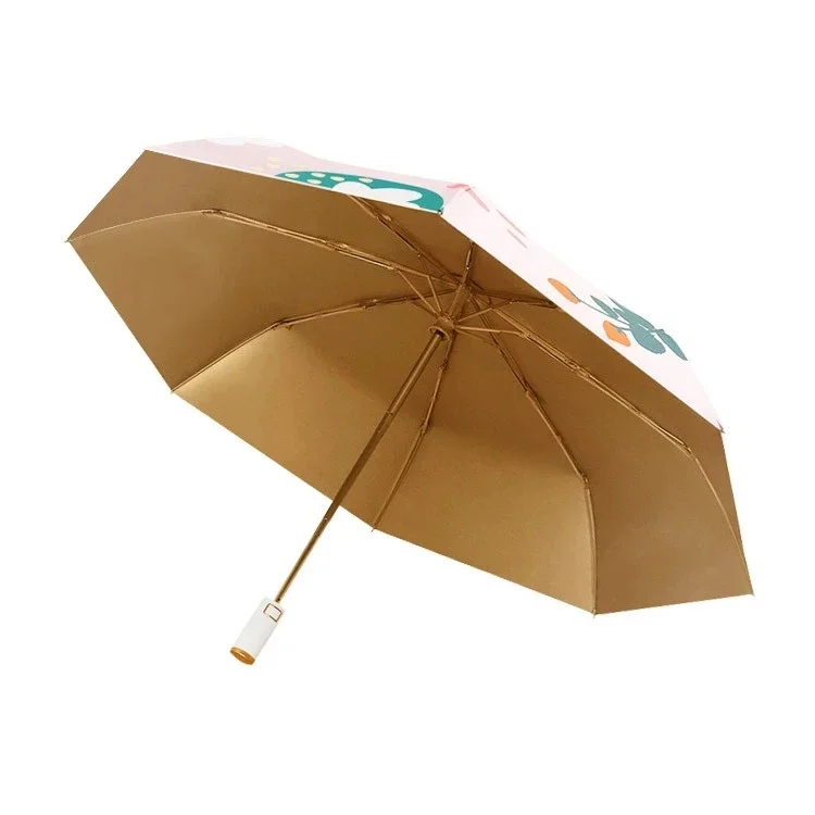 JBTP New Little Fresh UV Fully Automatic Folding Strong Umbrella Rain and Wind Proof Travel Sunshade Dual Purpose Umbrella