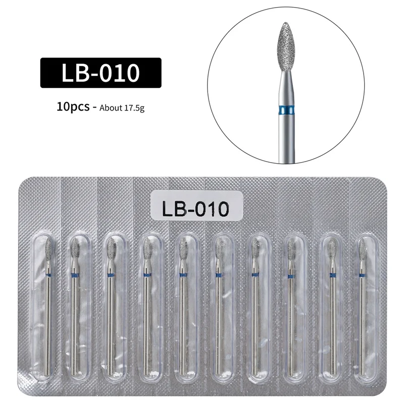 1/5 Stück Universal 2,35mm Flammenkegel Diamant-Nagelbohrer, Rotierender Russischer Nagelhautentferner, Elektrische Maniküre-Bohrer, Nagelwerkzeuge – Detail 4