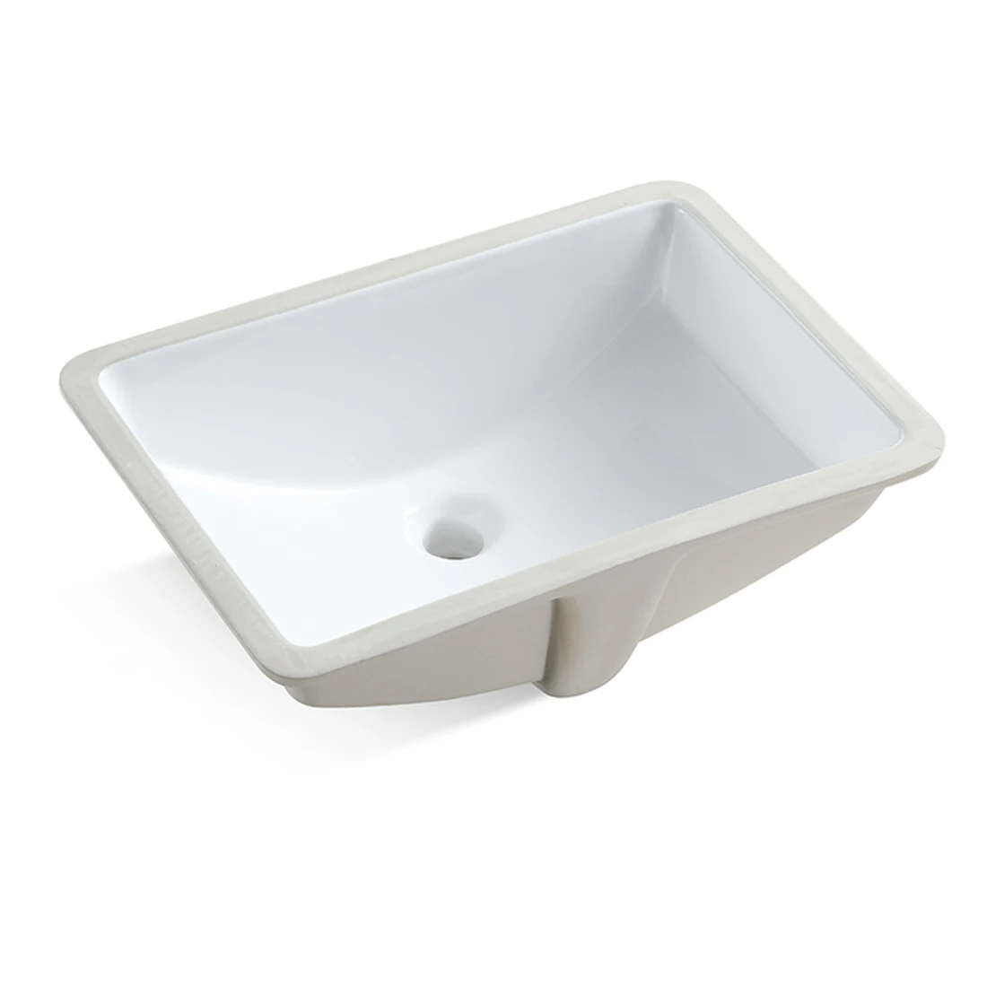 MEJE  Undermount Sink, Rectrangle Undercounter Bathroom Sink,Ceramic Lavatory Vanity Vessel Sink