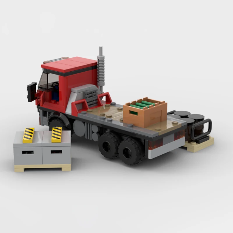 City Vehicle Series 6x6 Flatbed Truck Building Blocks Model Bricks Display Collection Children's Toys Gifts 176PCS