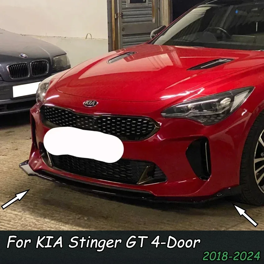 

Для Kia Stinger GT 2018-2023 передний бампер, спойлер, нижний комплект кузова, диффузор, сплиттер, тюнинг, черный стиль, автомобильные аксессуары