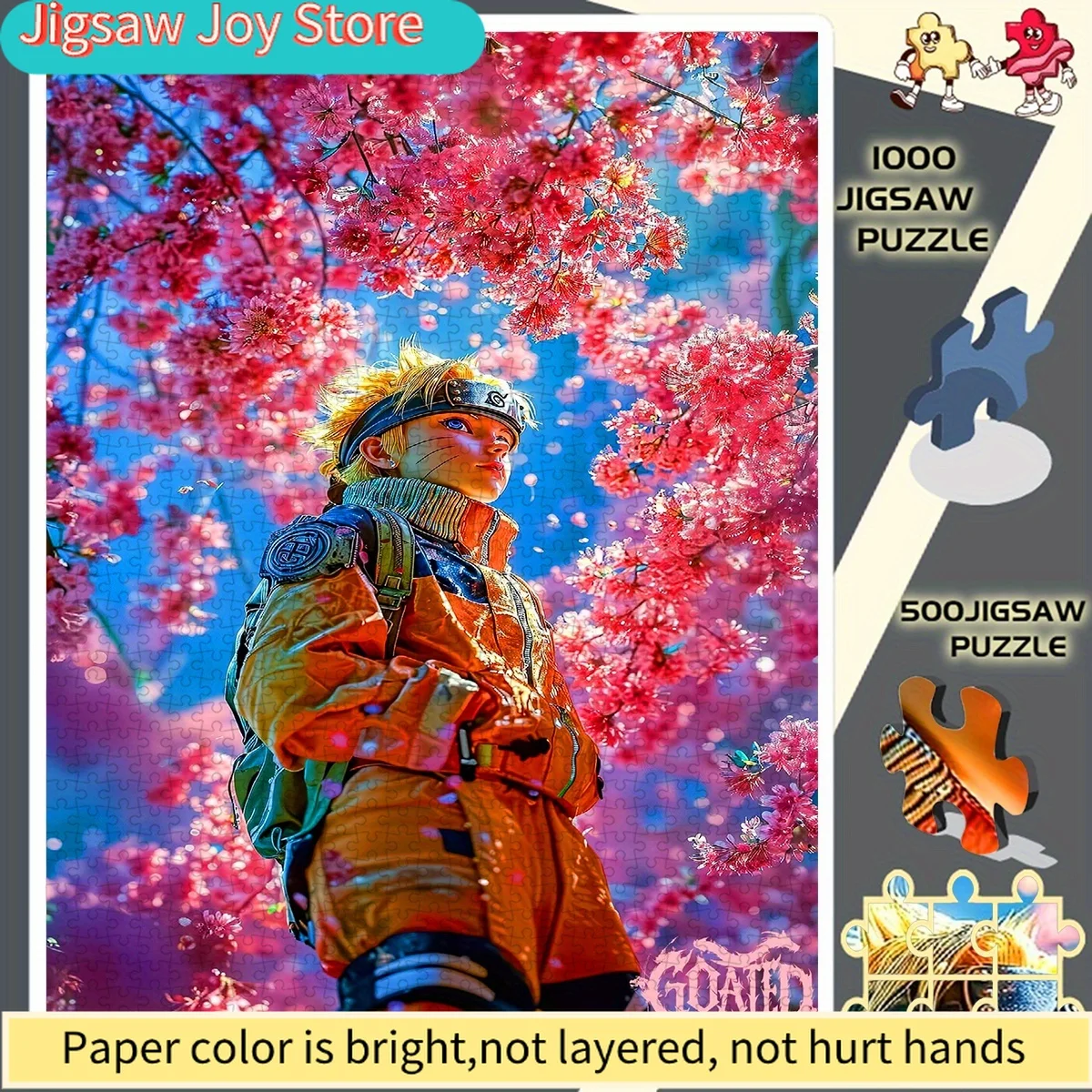 

Cherry Blossom Tree Under the Young Ninja Anime Character Frameless DIY Puzzle - Perfect Choice for Paper Jigsaw Puzzle Enthus