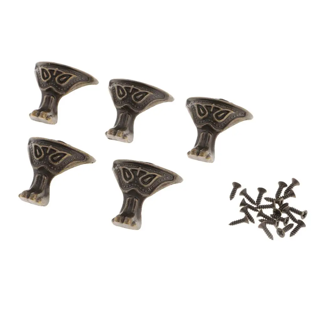 

5 Pieces Decorative Feet Furniture Legs Leg Antique Vintage Corner Decorative