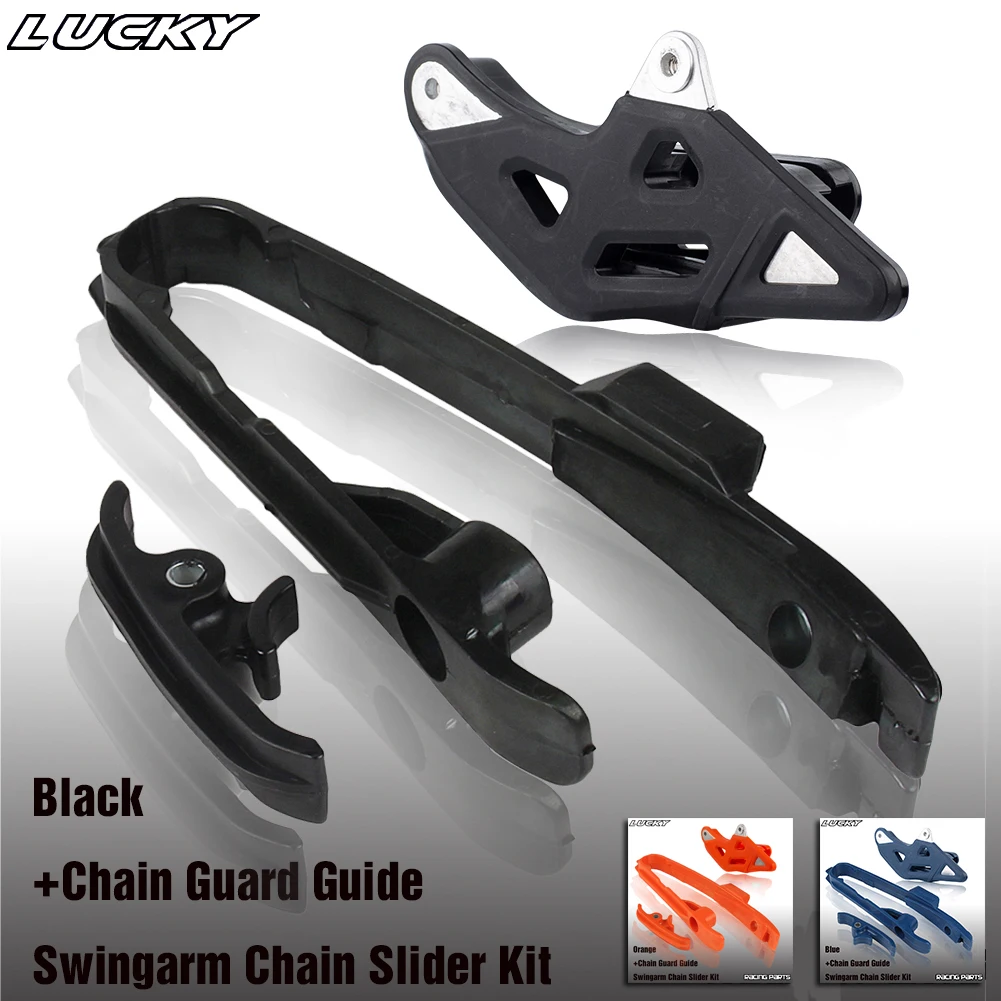 Motorcycle Swingarm Chain Slider Kit+Chain Guard Guide + Brake Hose Clamp For KTM SXF EXC TC FX 125 150 200 250 450 530 690