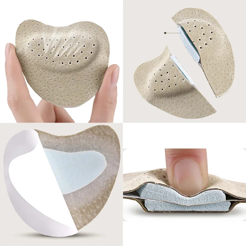 2/10/20 ペアサンダル滑り止めステッカー革前足パッド女性ハイヒール鎮痛インサートインソールつま先クッションフットケア