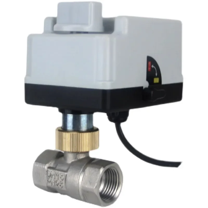 

New Electric Two-way Valve, White Steel Ball Valve, Threaded Valve, Three Wire Two Control Threaded Automatic Solenoid Valve