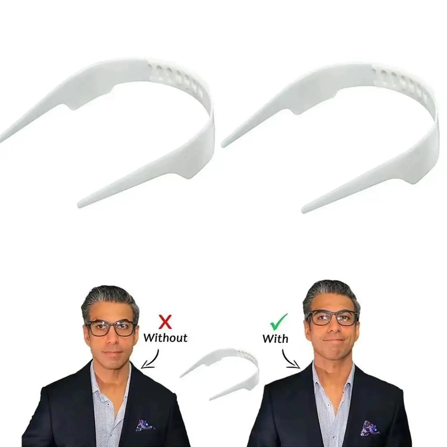 Soporte de cuello ajustable para hombres y mujeres, Clips para cuello de camisa integrados, trajes invisibles, potenciador de inserción de escote, 1 ud.