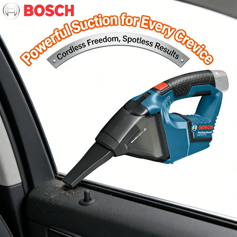 

Bosch GAS 12V-LI Professional Vacuum, Lightweight & Ergonomic, One-Hand Operation for Workshop & Car Cleaning