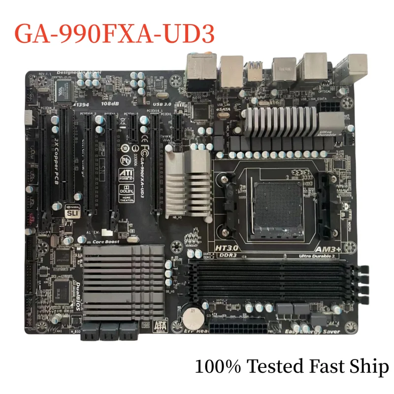 

Материнская плата для Gigabyte GA-990FXA-UD3 990FX 32GB Socket AM3 + DDR3 ATX, системная плата 100% протестирована, быстрая доставка