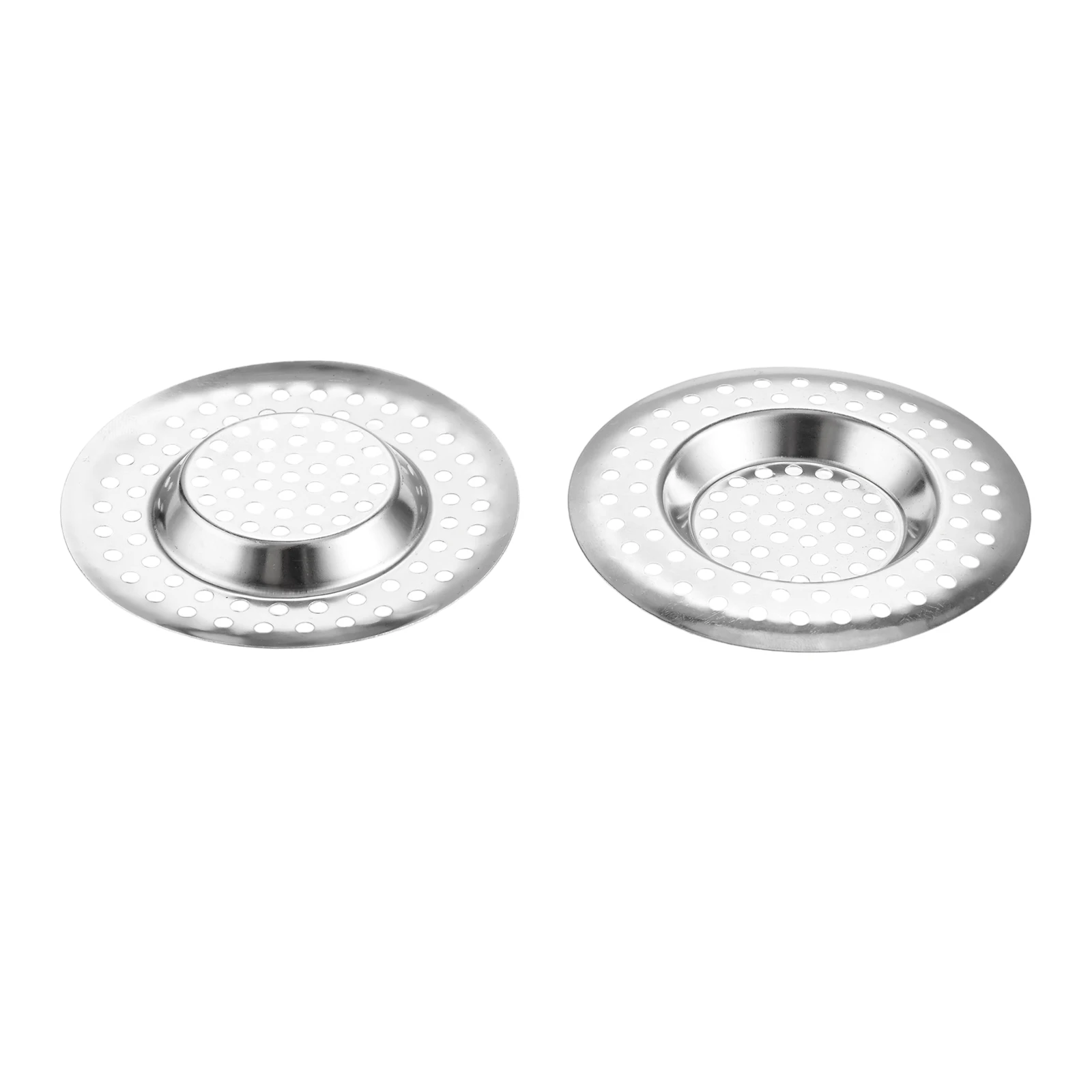 

2Pcs Stainless Steel Sink Strainer Plug Hair Catcher Shower Drain Protector Cover Sink Stopper Drain Filter for Kitchen Bathroom