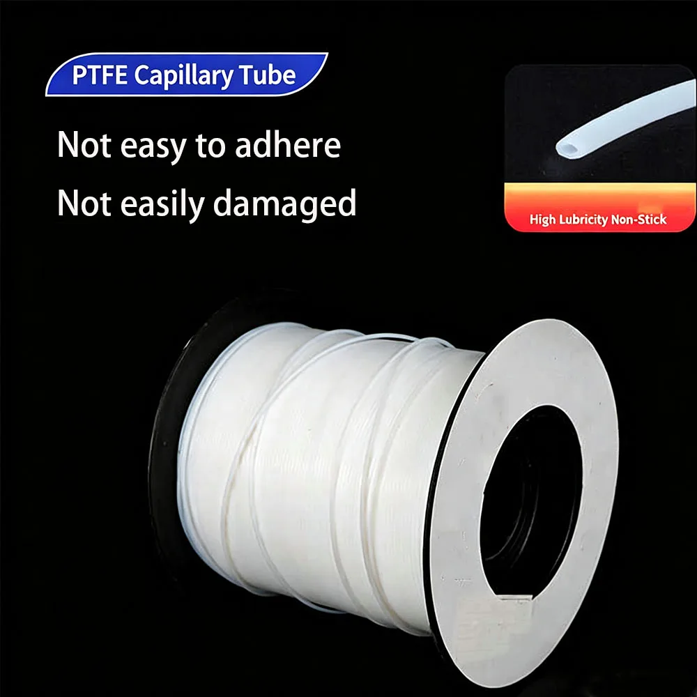 5-50M Milky White Tetrafluoroethylene Capillary Tube High Temperature And Corrosion Resistant Insulated Fine Hose