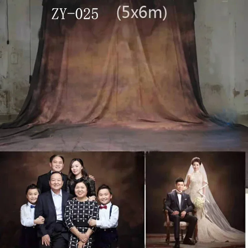 5x6M 16x19ft Large Muslin Family Photography Backdrop Tie-dye Cotton Photo Background Cloth for Studio Shooting Wedding Party