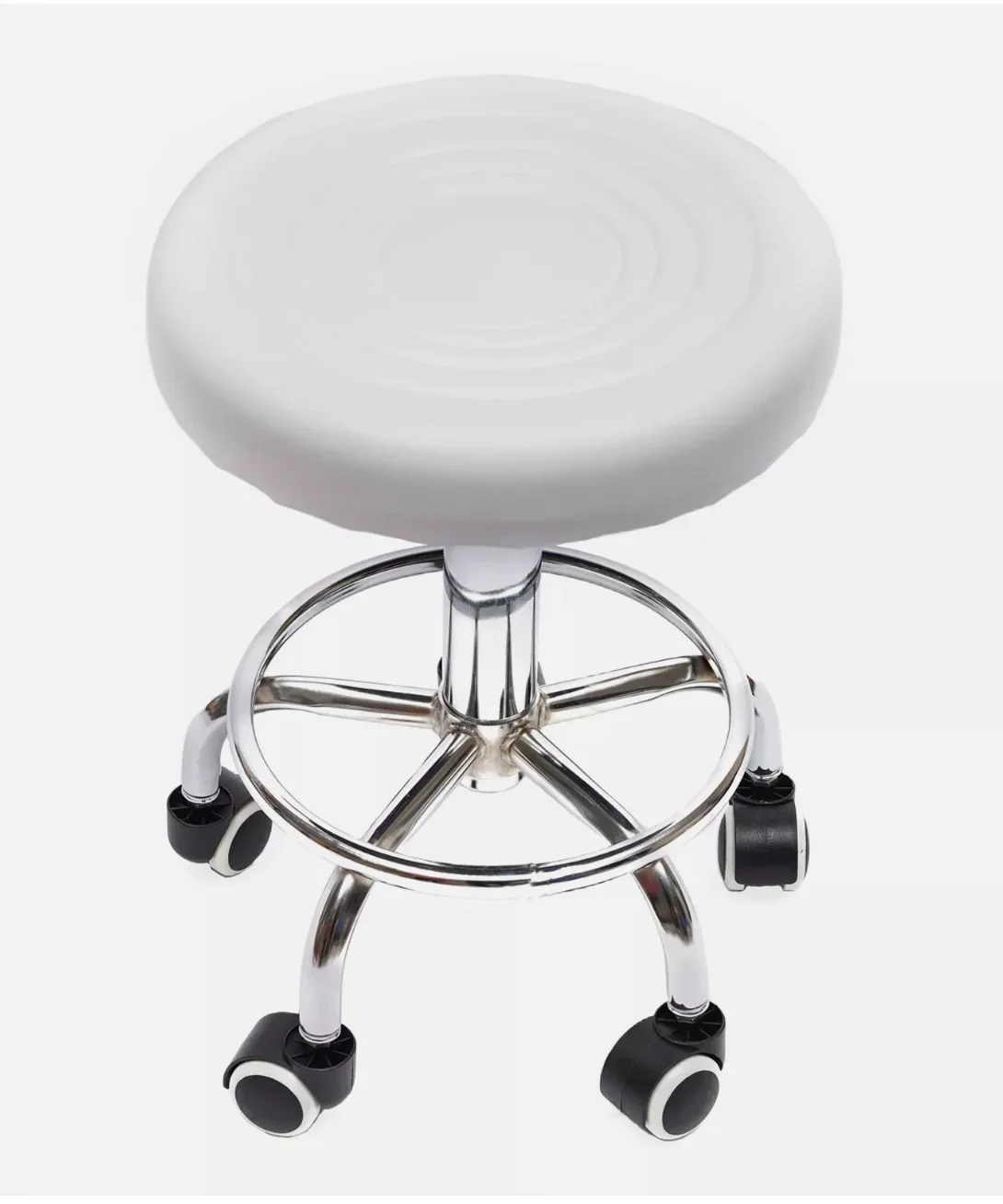 Hydraulic Rolling Work Shop Stool, Height Adjustable Swivel Seat Chair, Garage Tool Work Seat