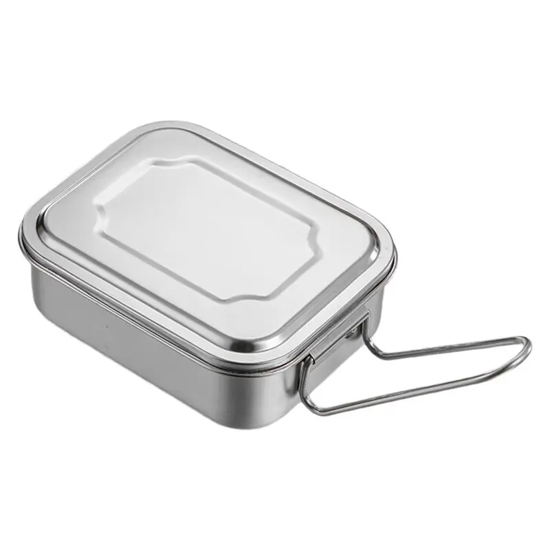 

ABJO-для студентов, нержавеющая сталь, ланч-бокс Bento, большой емкости, квадратный герметичный отсек, контейнер для хранения еды с H