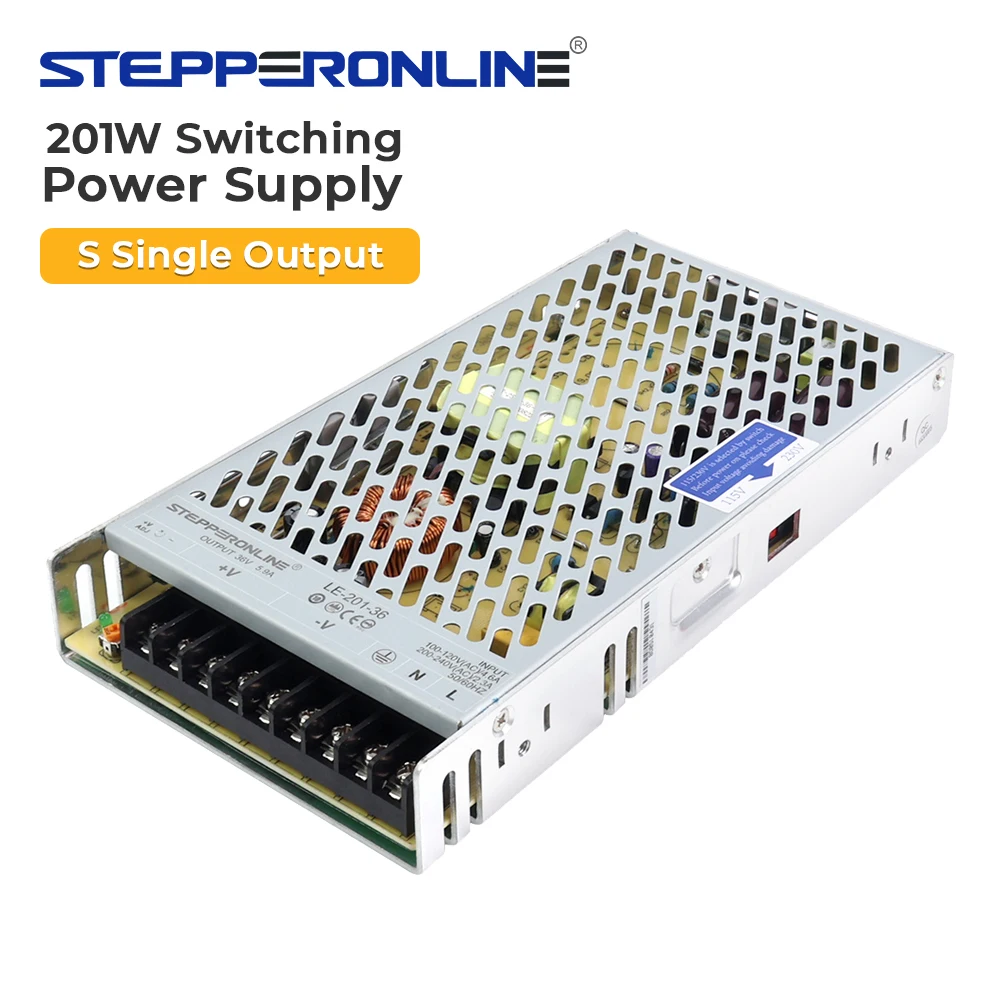 

STEPPERONLINE Switching Power Supply 201W 36V 5.9A 115/230V S Single Output Power Supply Motor CNC Router Kits