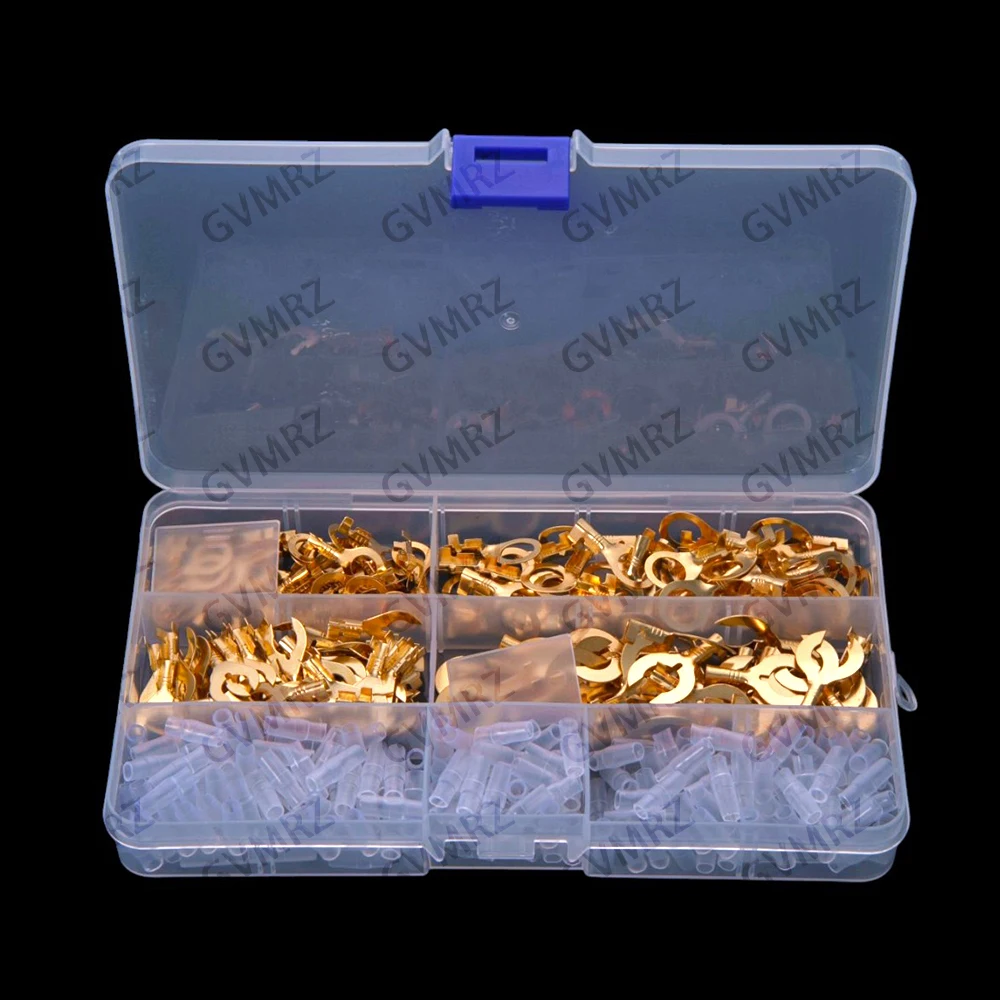 400PCS O/Y Terminal Block Pin Ring Lugs Eyes Copper Electrical Cable Connectors Non-insulated Wire Connector Tools  Non-insulate