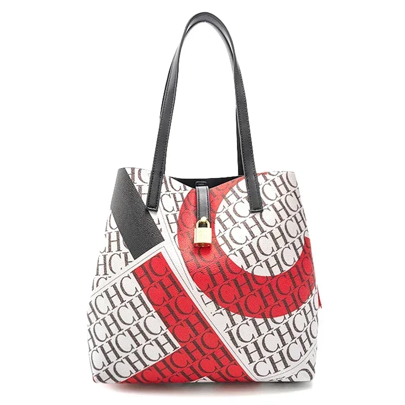 

CH Portable Multi-functional Fashion Crossbody Bag with Letter Pattern Design, Large Capacity, Simple Style Women's Handbag