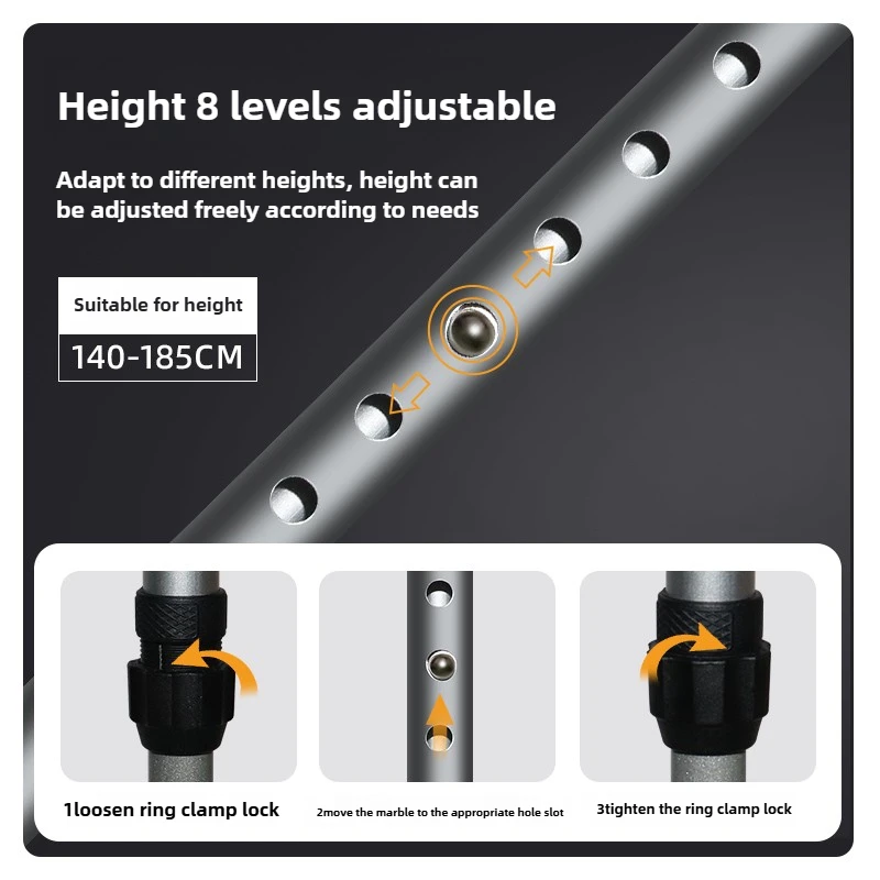 ‌Lightweight Walking Cane, Non-Slip Quad Cane with Rubber Tip,Elderly Mobility Walking Stick,Adjustable Support Cane for Seniors