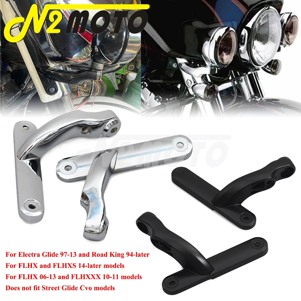 

Motorbike Spot Fog Light Mounting Bracket Kits Auxiliary Turn Signal Lamp Support For Harley Touring Road King Electra Glide 94+